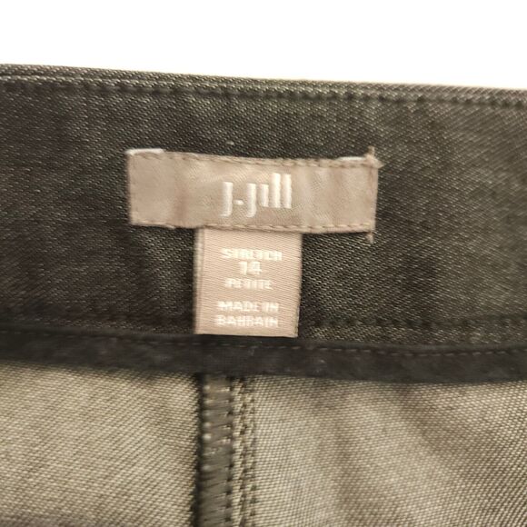 J. Jill WOmens 14 Petite 36x29.5 Gray Stretch Office High Rise Work Dress Pants - Picture 3 of 7